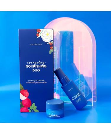 AAVRANI Everyday Nourishing Duo - Purifying Oil Cleanser & Moisturizing Hydra-Cream for Hydrated Skin | International Shipping Available - Buy Online on SooperMarket.com
