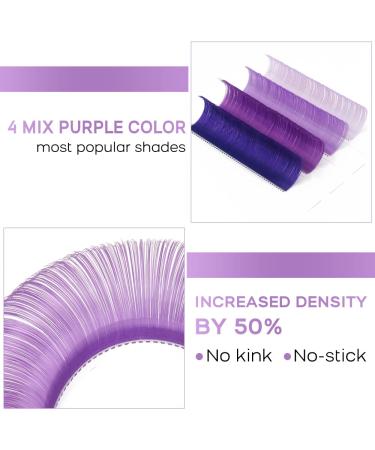Ombre Purple 0.07C Colored Eyelash Extensions 15mm - Fast Fanning Easy Fan Lashes - Buy Online on SooperMarket.com