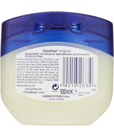 Vaseline Pure Petroleum Jelly Original 100ml - Fragrance Free (Pack of 1) - Buy Online on SooperMarket.com