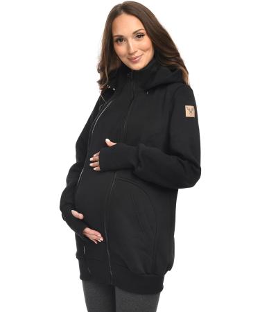 MijaCulture 3-in-1 Maternity Jumper for Baby Carrier Kangaroo Jacket - Schwarz Black S - Buy Online on SooperMarket.com