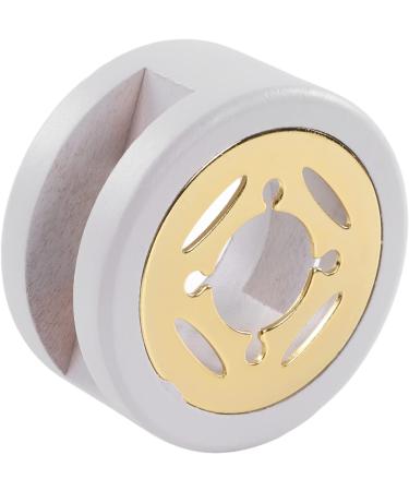 Letter Wax Sealing Kit - Wax Warmer Spoon Brass Head & Wooden Handle in Brown (Milky Gray) | International Shipping - Buy Online on SooperMarket.com