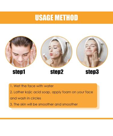 2PC Kojic Acid Soap Set - Lemon Turmeric Facial & Body Wash for Brightening & Cleansing - Buy Online on SooperMarket.com