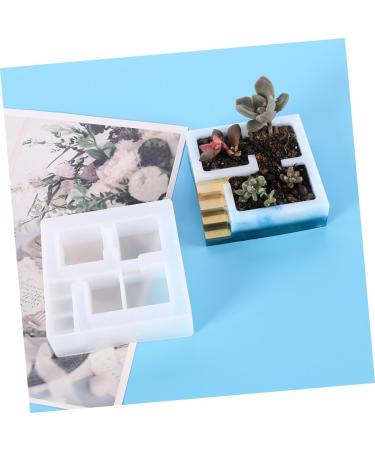 NUOBESTY 2pcs Box Flower Pot Mold Silicone Molds Resin Molds Holder Molds Simple Diy Mold Epoxy Storage Box Whitex2pcs 10.6X10.6X3.3CMx2pcs - Buy Online on SooperMarket.com