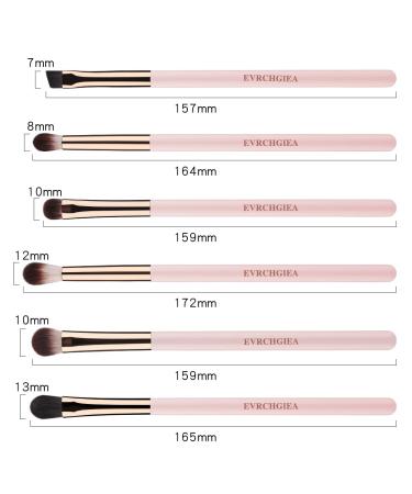 6 Pcs Professional Eye Makeup Brush Set for Blending Eyeshadow, Concealer, Eyebrows, and Eyeliner - Soft Hairs & Wood Handle - Buy Online on SooperMarket.com