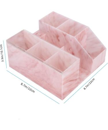 Acrylic Eyelash Beauty Organizer with Tweezers Holder | Marble Pink Display Boxes for Home and Salon - Buy Online on SooperMarket.com