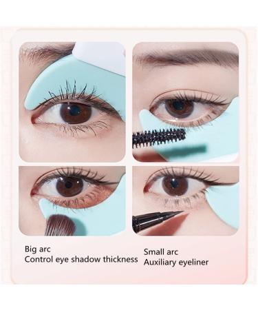 Eyelash Shield Applicator Guard Tool - 2 Pcs Multifunction Silicone Stencils for Quick and Easy Eye Makeup - Buy Online on SooperMarket.com