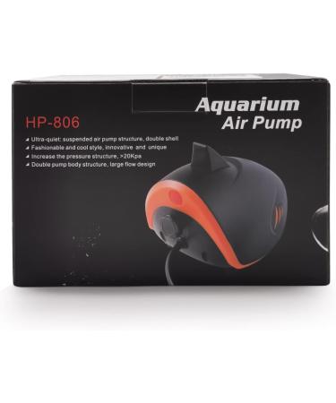 Fedour 4W Quiet Aquarium Air Pump - Dual Output Oxygen Pump for 50-700L Fish Tanks with LED Decor & All Accessories - Buy Online on SooperMarket.com