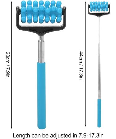Adjustable Telescopic Back Massager for Pain Relief | Blue Sore Muscle Tool for Men & Women | International Shipping - Buy Online on SooperMarket.com