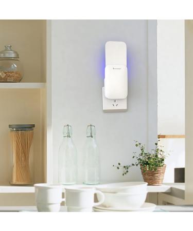 Mosalogic Plug-in Flying Insect Trap - Indoor Mosquito Killer with UV Attractant & Night Light - Gnat, Moth, Fly Catcher for Home & Office (1 Pack, White) - Buy Online on SooperMarket.com