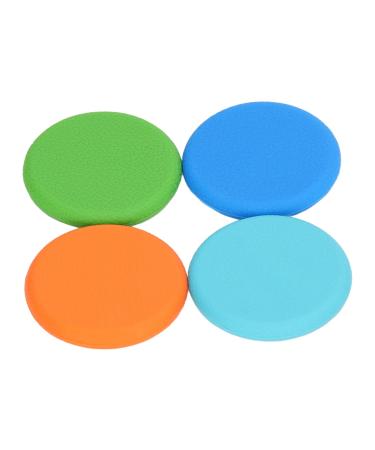 4PCs infant tooth toy sensory caustle guttapercha soothing gums silicone sensory chewing baby bake ring green blue orange sky blue