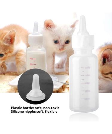 Cat Nursing Bottle 50ml Newborn Animal Nursing Care Set Milk Feeding Bottle with Replacement Nipples for Pet Supply Dog Cat KittenFeeders - Buy Online on SooperMarket.com