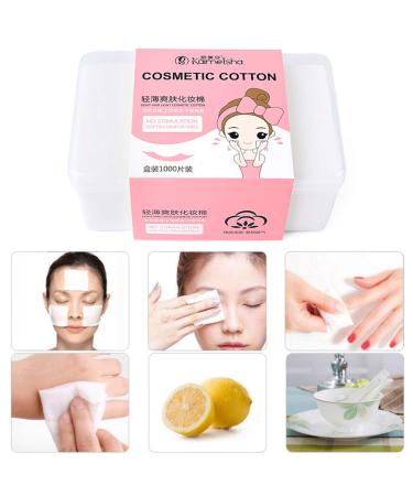 Beaupretty 1000pcs Makeup Remover Pads - Lens Cleaner Cotton Sponge & Cosmetics Removal for Eyes & Lips - Buy Online on SooperMarket.com