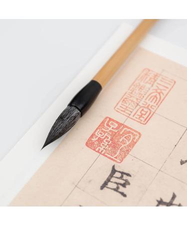 QingMiao Weasel Hair Chinese Brush Set for Calligraphy - 3 Pack (SML) - 2-10cm - Regular Script, Running Script, Cursive - Buy Online on SooperMarket.com