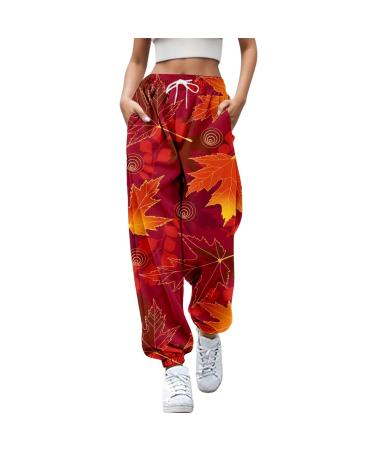 WILLBEST Women Stretch Gym Sport Joggers Sweatpants Straight Leg High Waisted Trousers Causal Running Workout Sweat Jog Pants Jogging Bottoms Lounge Wear L 1868-djufh-a-hotpink