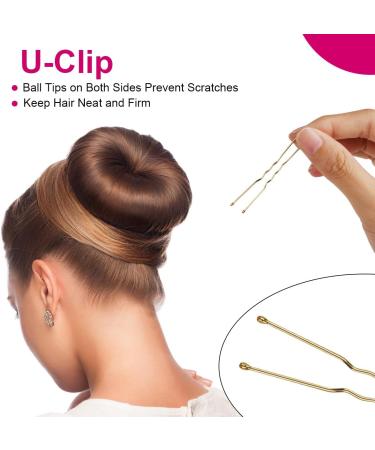 URAQT Hair Donut Bun Maker Set - 4 Pcs Ring Style Shaper with Hair Pins - Blonde Chignon Doughnut Bun - Hair Accessories for Girls, Women - Beige-2 Sizes - Buy Online on SooperMarket.com