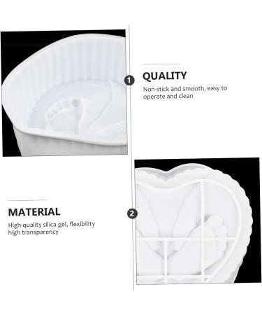 IMIKEYA 2 Pcs Baby Foot Mold Tuile Molds Silicone Baking Mold Silicone Fondant Heart Candy Silicone Chocolate Molds DIY Baking Tools Soap Loaf Mold Mini Chocolate Fudge 3D Silica Gel Cake 18X16.5X6CMx2pcs - Buy Online on SooperMarket.com