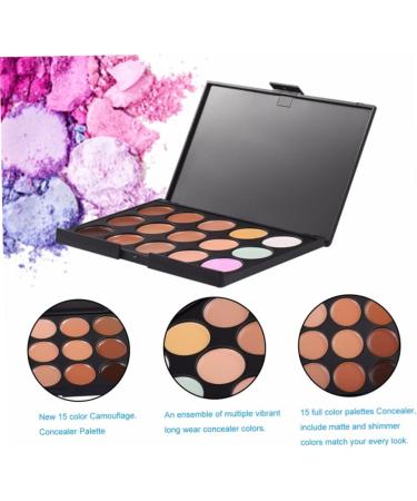 1Pack Professional 15 Colour Concealer Palette Camouflage Contour Cosmetic Set Eye Face Cream Contour Kit - Buy Online on SooperMarket.com
