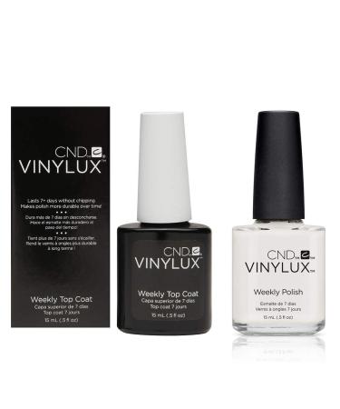Vinylux CND Duo - Top Coat plus Studio White 1 pack (1 x 30 g)