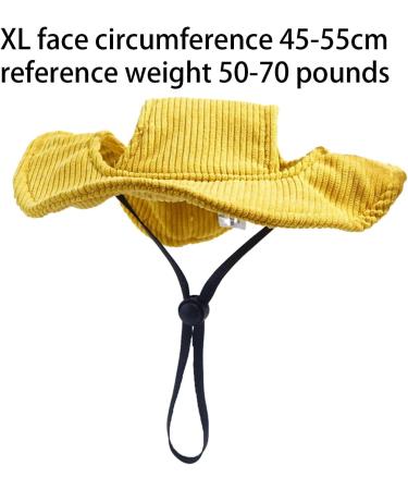Folpus Outdoor Puppy Sun Hat | Breathable Summer Cap for Small Medium & Large Dogs - XL Yellow Pet Egg Hat - Buy Online on SooperMarket.com