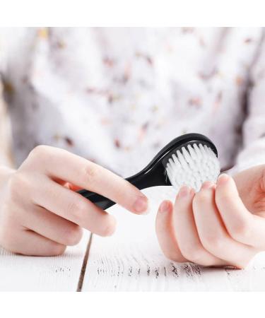 4 Pack Soft Bristle Facial Cleansing Brush with Lid - Gentle Exfoliating and Massage - Black - Buy Online on SooperMarket.com