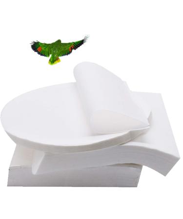 Bonaweite Bird Cage Liner Paper, Extra Large Size Pre Cut Sheets for Birdcages, Precut Absorbent Disposable Non-Woven Cages Cushion Pad Mat Accessories, Round-200 Sheets 9.4 inch
