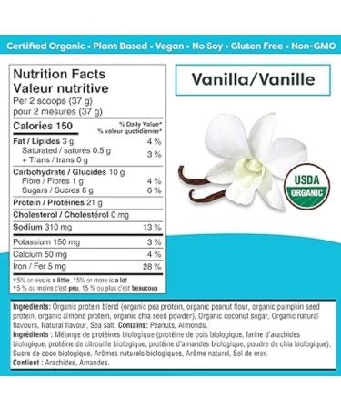 Orgain Nutrition Simple Organic Plant Protein Powder - Vanilla 1.25 LB - Buy Online on SooperMarket.com