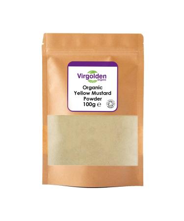 Organic Yellow Mustard Powder 100g by Virgolden Organic