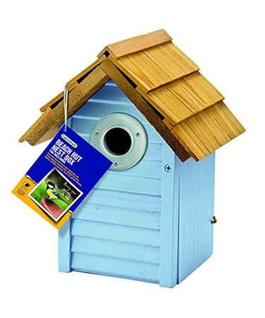 Gardman A01681 Beach Hut Bird Nest Box - Blue 23x16x25 cm Natural