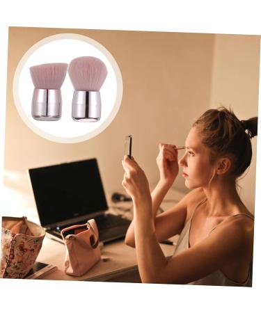 2pcs Mushroom Head Stucco Blush Brush Foundation Brush Mineral Brush Foundation Makeup - Buy Online on SooperMarket.com