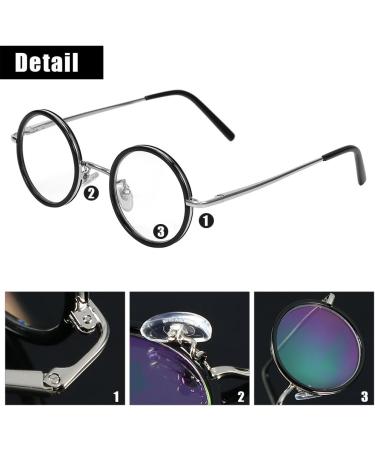 Retro Round Resin Reading Glasses for Presbyopia - Lightweight Magnifying 1.0/1.5/2.5/3.0/3.5 Strength | Fatigue Relief - Buy Online on SooperMarket.com