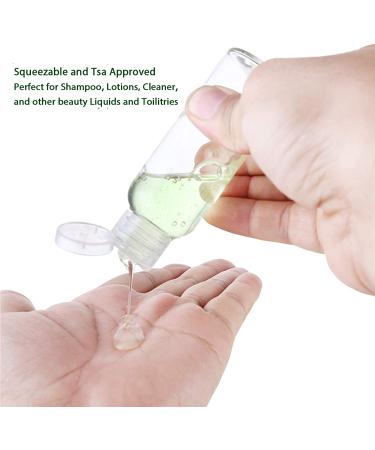 Squeezable Travel Bottles Set | TSA Approved Containers with Clear Quartz Bag | Refillable Toiletry Bottles for Liquids - Buy Online on SooperMarket.com