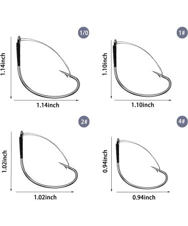 10/30PCS Wide Gap Weedless Hooks for Wacky Worm Rig, Size 2 - Wacky Weedless Style - Buy Online on SooperMarket.com