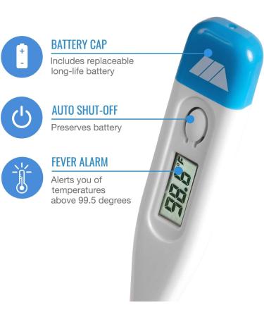 MABIS Digital Thermometer for Adults, Children, and Babies - Oral & Underarm Temperature Thermometer - 60 Second Readings - FSA HSA Eligible - Buy Online on SooperMarket.com