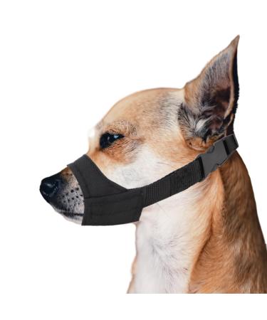 PEUTIER Short Snout Dog Muzzle for Small and Medium Dogs Breeds Soft Pet Safe Dog Muzzle Anti Biting Barking Muzzle for Snout Circumference 3.5-4.25