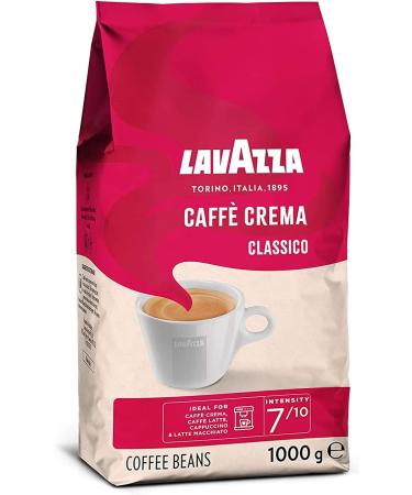 Lavazza Caff Crema Classico Coffee Beans Arabica and Robusta Cocoa and Wood Notes Intensity 7/10 Medium Roasting 1 Kg & Espresso Italiano Arabica Medium Roast Coffee Beans 1kg - Buy Online on SooperMarket.com