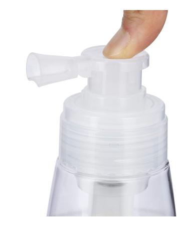 Clear Powder Spray PET Bottle with Locking Nozzle 6 oz / 180 ml + Label - Buy Online on SooperMarket.com
