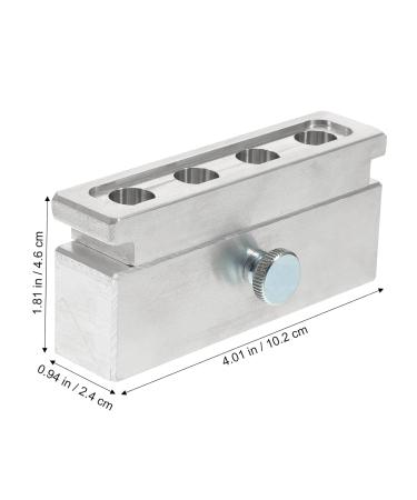 NOLITOY Aluminum Alloy 4 Hole Lipstick Mold Set | DIY Lip Tint Lip Balm & Lip Gloss Kit | Perfect Lipstick Maker Tools 10.2X4.6cm Silver - Buy Online on SooperMarket.com