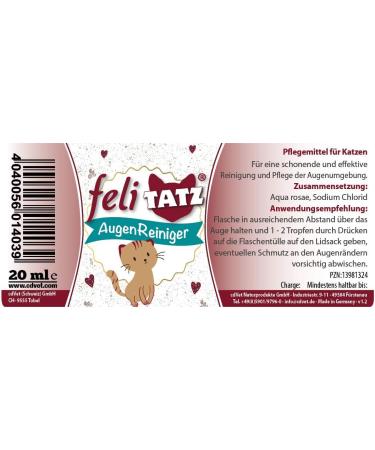 feliTATZ Eye Cleaner 20 ml | Gentle Eye Care for Cats - Soothing & Effective Solution for Healthy Eyes - Buy Online on SooperMarket.com