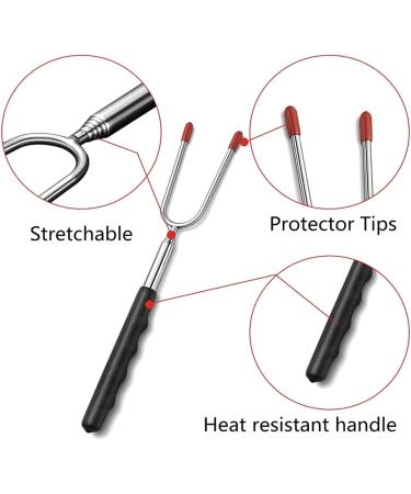 Mega Marshmallow & 2 Extendable Roasting Forks - Giant Extra Tasty Extra Fluffy Extra Large Fat Free Smores Roasting Mega Marshmallow - American Brand 1.1kg - Buy Online on SooperMarket.com