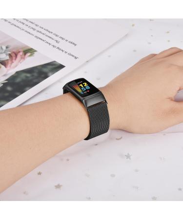 KOREDA 2 Pack Stainless Steel Bands for Fitbit Charge 5 - Graphite/Black - Buy Online on SooperMarket.com