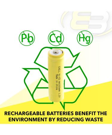 Buy Exell 36-Pack Nickel-Cadmium Button-Top Rechargeable Batteries for Solar & Outdoor Lights - AA 1.2V 1000mAh - Buy Online on SooperMarket.com