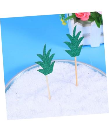 Warmhm 15pcs Fruit Cake Chic Decor Cake Picks Wedding Decor Glittery Leaf Topper Fruit Decor Leaf Cake Topper Reusable Decor Capacillos Para Cupcake Summer Party Pineapple Insert Card - Buy Online on SooperMarket.com