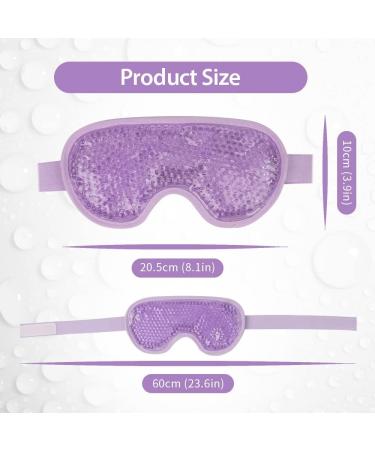 NEWGO Cooling Eye Mask - Reusable Hot/Cold Gel Therapy for Puffy Eyes, Migraine, Dark Circles, Dry Eyes, Sinus Pain - Purple - Buy Online on SooperMarket.com