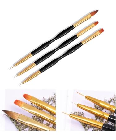 1 Set Nail Art Tip Round Flat Painting Drawing Carving Dotting Pen Builder Liner Acrylic Gel UV Polish Manicure Tools Accessories Nail Art Brush Builder Liner - Buy Online on SooperMarket.com