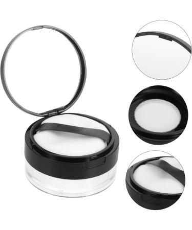 WOONEKY 2pcs Elastic Mesh Loose Powder Box Portable Powder Case Makeup Powder Case Mirror Brackets Abs Black - Buy Online on SooperMarket.com