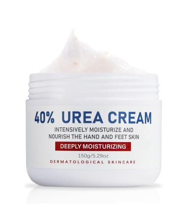 Urea Foot Cream 40% Urea Cream for Cracked Heels and Dry Skin Urea Foot Cream 40 Percent Foot Cream for Feet Deep Moisturizing Cracked Heel Cream for Feet Knees Hand 150g