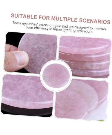 NOLITOY Eyelashes Glue Holder & Grafting Plate - Premium Jade Cosmetic Rubber Gasket for Eyelash Extensions - Pink Lash Glue Pallet for False Eyelashes - Buy Online on SooperMarket.com
