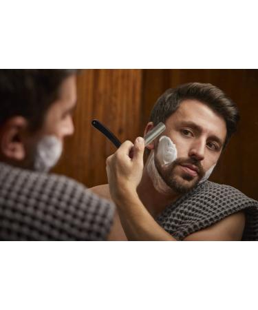 Union Razors SS5 Black Straight Shave Kit - Premium 3-Piece Set with Razor Brush & Wood Handle Stand for a Luxurious Shaving Experience - Buy Online on SooperMarket.com