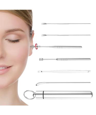 Ear Picking Tool | Ear Scraper Cleaning | Ear Pick Earwax Removal Kit Ear Cleansing Tool Set Ear Curette Ear Wax Remover Tool with Cleaning Brush