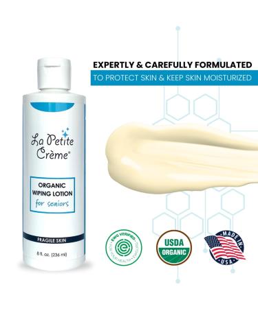 La Petite French Premium Liniment Wiping Lotion for Seniors - USDA Organic Incontinence Moisturizer & Skin Cleanser (8 oz) - Eco-Friendly Alternative to Wet Wipes - Buy Online on SooperMarket.com